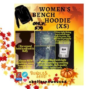 Women's Black Bench Hoodie(Xtra small)